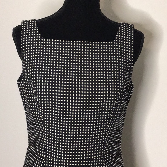 Lauren Ralph Lauren dress navy with white polka dot sleeveless dress size 8 - Picture 2 of 7